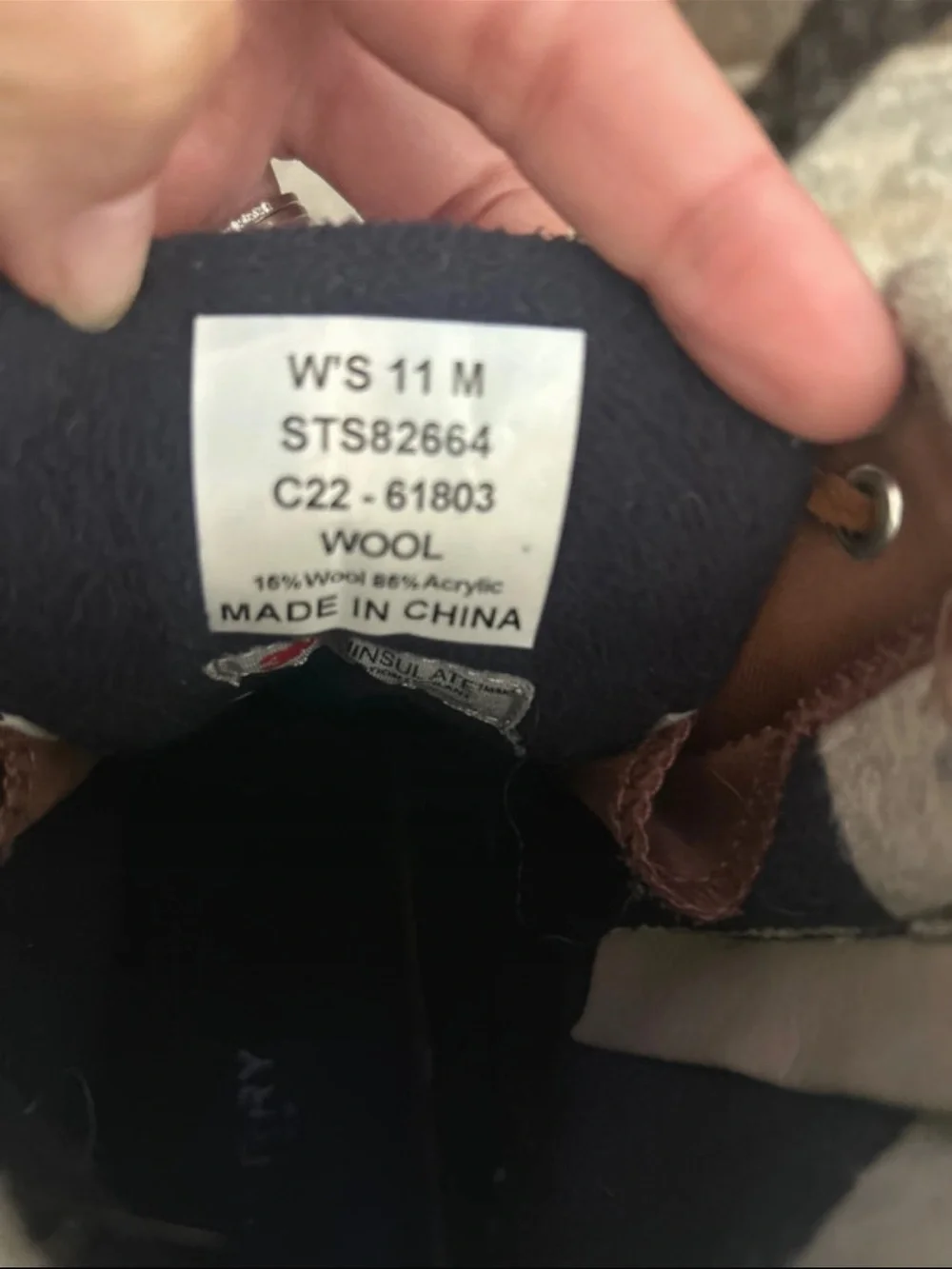 Sperry Two-Tone Black and Brown Winter Rain Boots